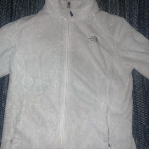 White zip up North Face
